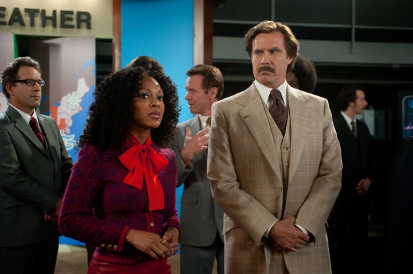 Meagan Good and Will Ferrell in ANCHORMAN 2.