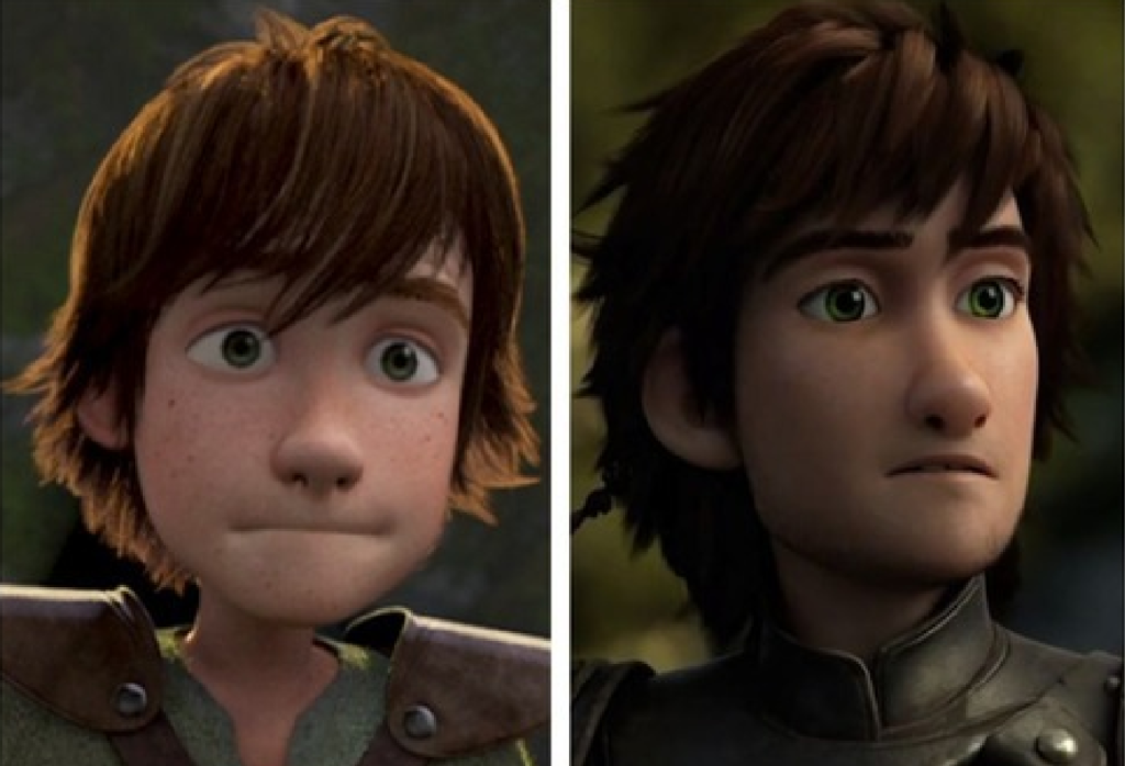 Hiccup before, and after, some kind of magical super-puberty