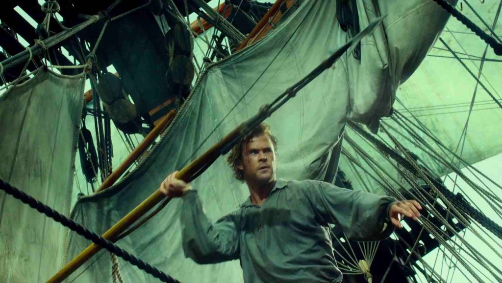 Chris Hemsworth takes aim in IN THE HEART OF THE SEA.