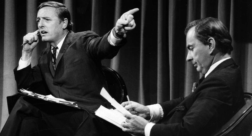 William F. Buckley, Jr. and Gore Vidal’s debates revisited in BEST OF ENEMIES.