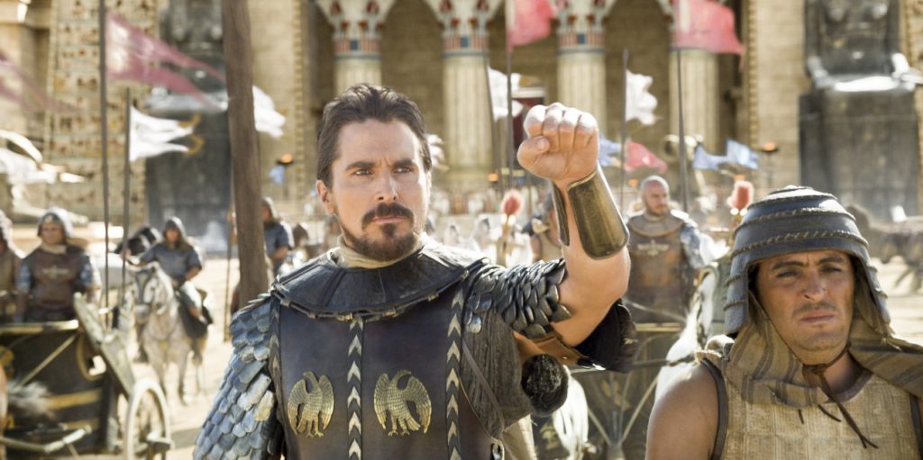 Bale goes in battle in EXODUS: GODS AND KINGS.