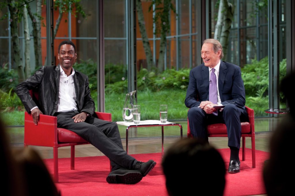 Chris Rock on TV with Charlie Rose in TOP FIVE.